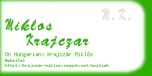 miklos krajczar business card