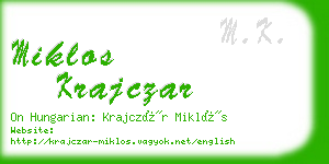 miklos krajczar business card